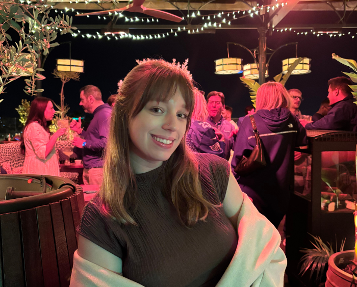 Anna at a Birthday Dinner celebration