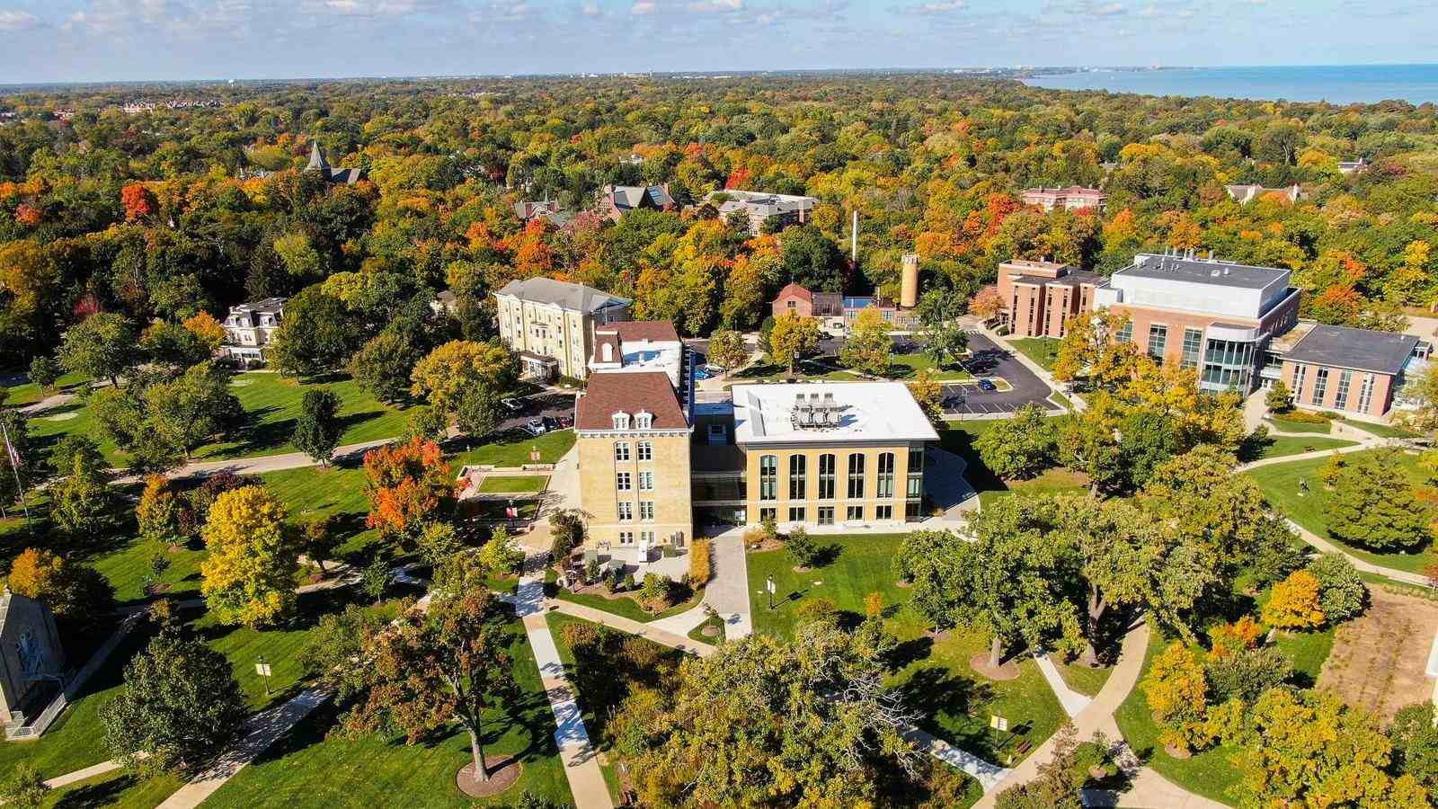 aerial view of campus